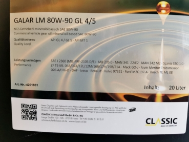 CLASSIC GALAR LM 80W90 GL 4/5